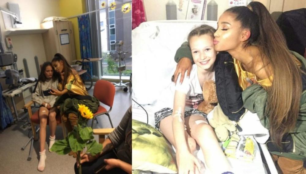 Ariana Grande visits fans hurt in Manchester Attack
